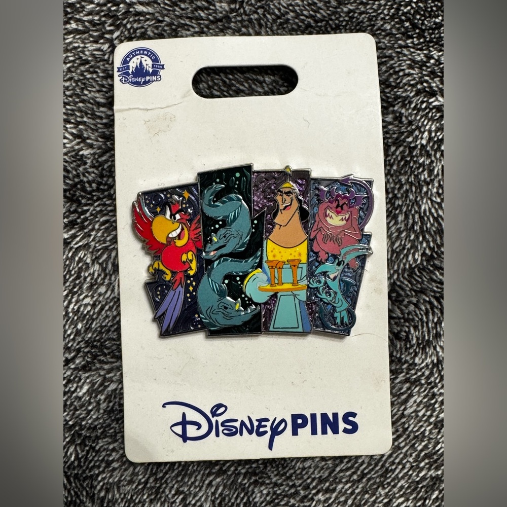 Disney Parks Villains Family Sidekicks Cluster Disney Pin Iago Kronk Panic PAIN